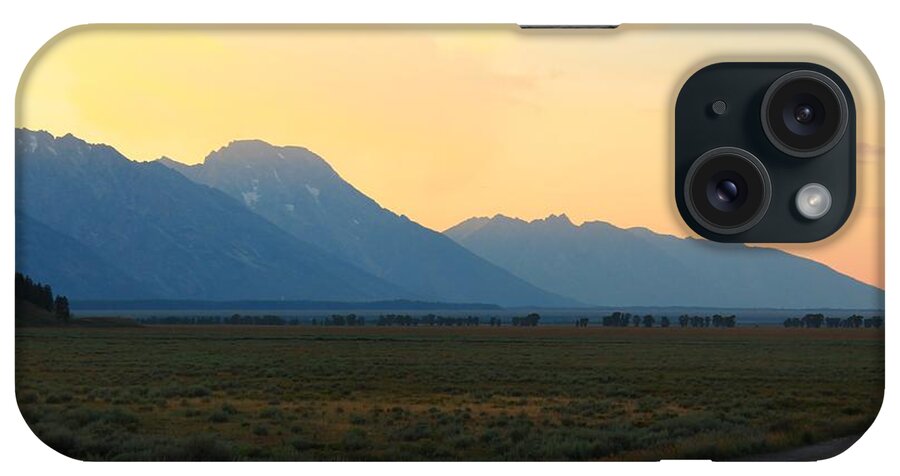 Sunset iPhone Case featuring the photograph Tetons and Fields by Catie Canetti