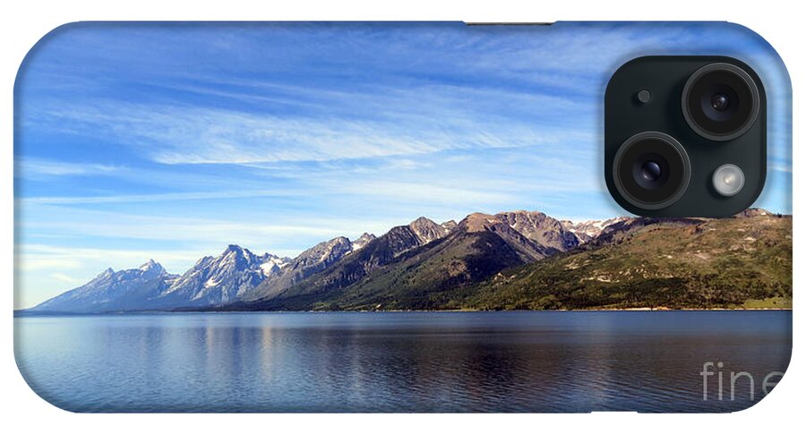 Tetons By The Lake iPhone Case featuring the photograph Tetons By The Lake by Ausra Huntington nee Paulauskaite