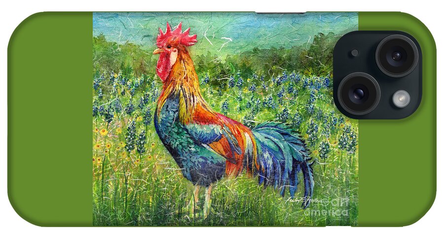 Rooster iPhone Case featuring the painting Texas Glory by Hailey E Herrera