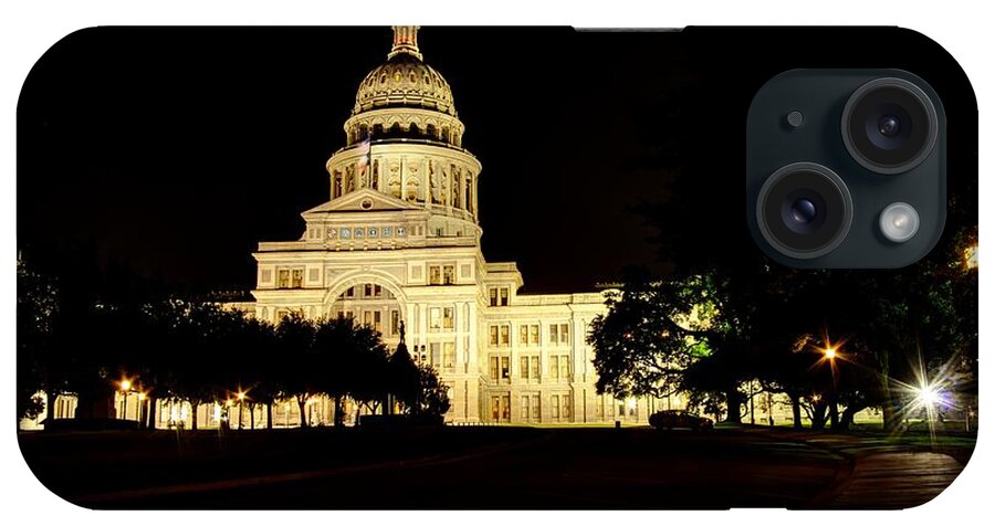 Flag iPhone Case featuring the photograph Texas State Capitol by Dave Files