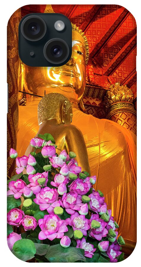 Ancient iPhone Case featuring the photograph Thailand, Ayutthaya, Buddha At Wat by Terry Eggers