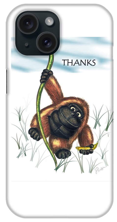 Thanks iPhone Case featuring the digital art Thanks by Jerry Ruffin