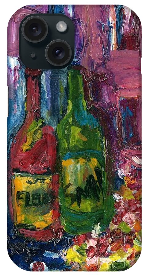 Geraniums iPhone Case featuring the painting Thats A Vino by Sherry Harradence