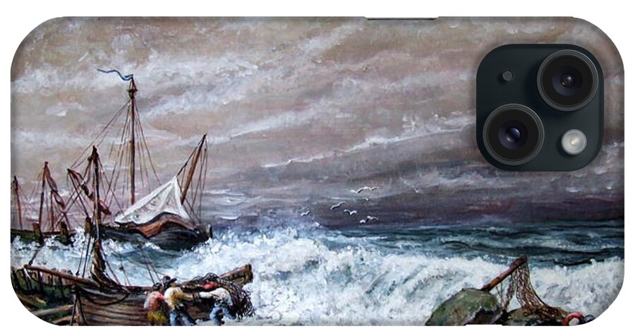 Storm iPhone Case featuring the painting The Approaching Storm by Mackenzie Moulton