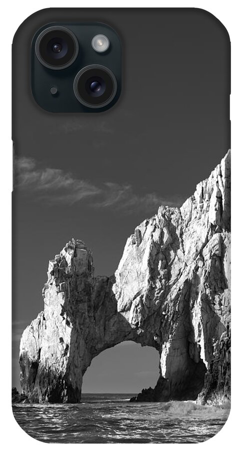 Los Cabos iPhone Case featuring the photograph The Arch in Black and White by Sebastian Musial