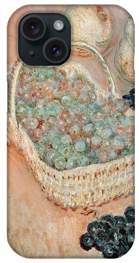 Claude Monet iPhone Case featuring the painting The Basket Of Grapes, 1884 by Claude Monet