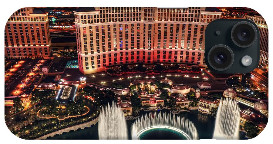 Bellagio iPhone Case featuring the photograph The Bellagio Fountains by Eddie Yerkish