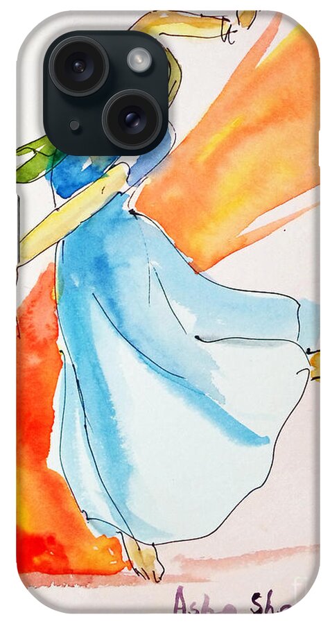 Dancer iPhone Case featuring the painting The blazing dancer by Asha Sudhaker Shenoy