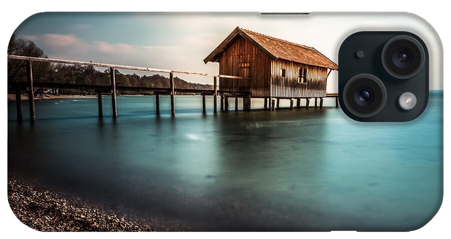 Ammersee iPhone Case featuring the photograph The boats house II by Hannes Cmarits