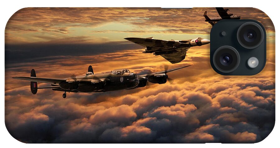 Avro iPhone Case featuring the digital art The Bomber Age by Airpower Art