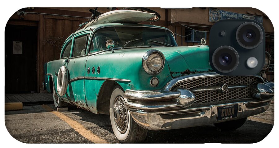 Auto iPhone Case featuring the photograph The Buick II - ready to surf by Hannes Cmarits