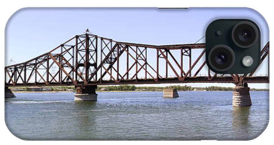 Railroad iPhone Case featuring the photograph The Chicago and North Western Railroad Bridge Panoramic by Mike McGlothlen