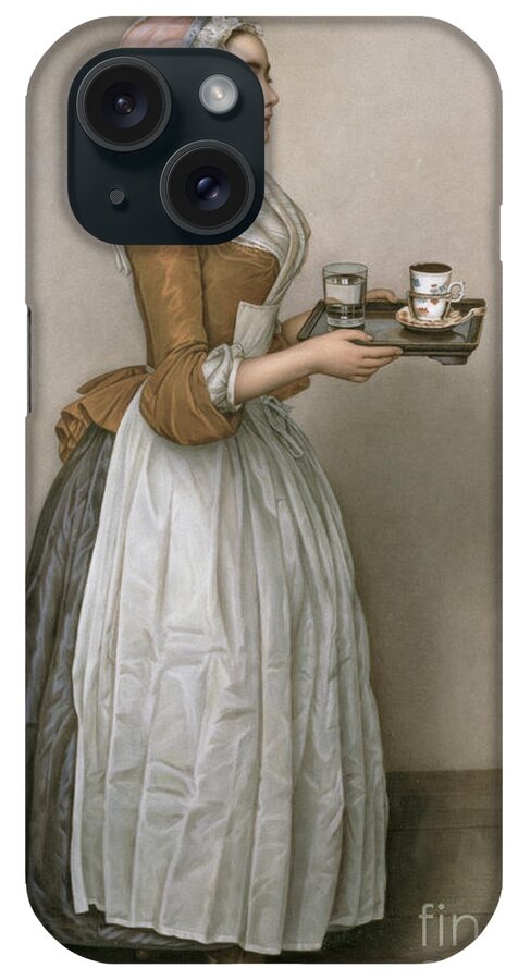 Servant iPhone Case featuring the painting The Chocolate Girl by Jean-Etienne Liotard