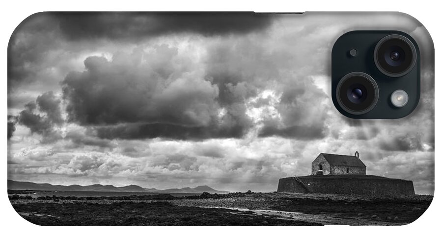St Cwyfan iPhone Case featuring the photograph The Church in the Sea by Mal Bray
