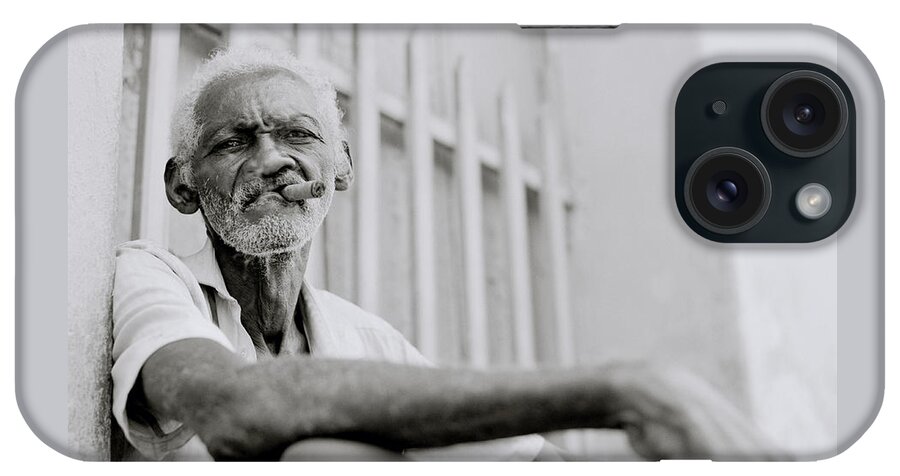 Dude iPhone Case featuring the photograph The Cigar Smoker Of Havana by Shaun Higson