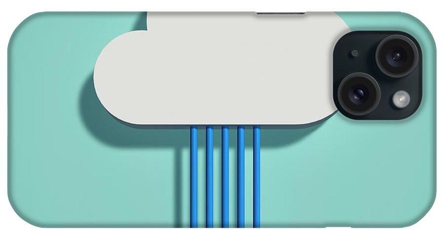 Accessibility iPhone Case featuring the digital art The Cloud Network by Yagi Studio