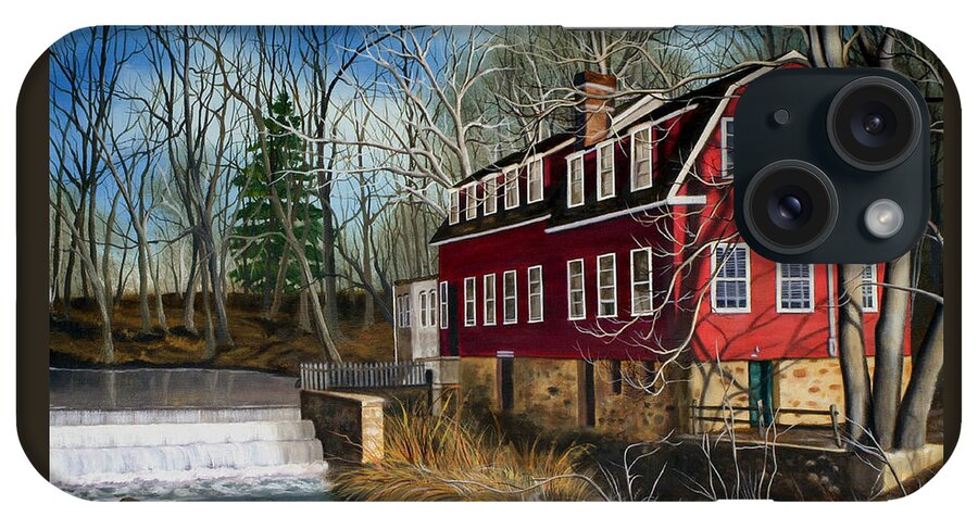 Mill iPhone Case featuring the painting The Cranford Mill by Daniel Carvalho