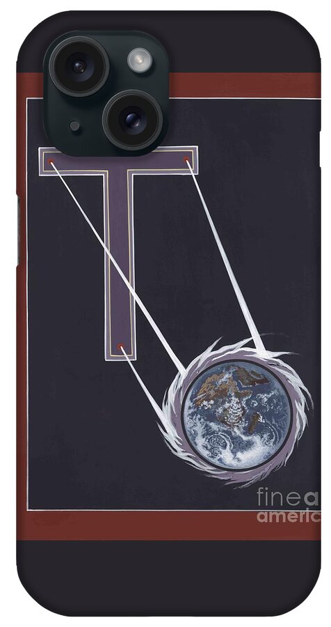Cross iPhone Case featuring the painting The Cross Shines on the Last Days by William Hart McNichols