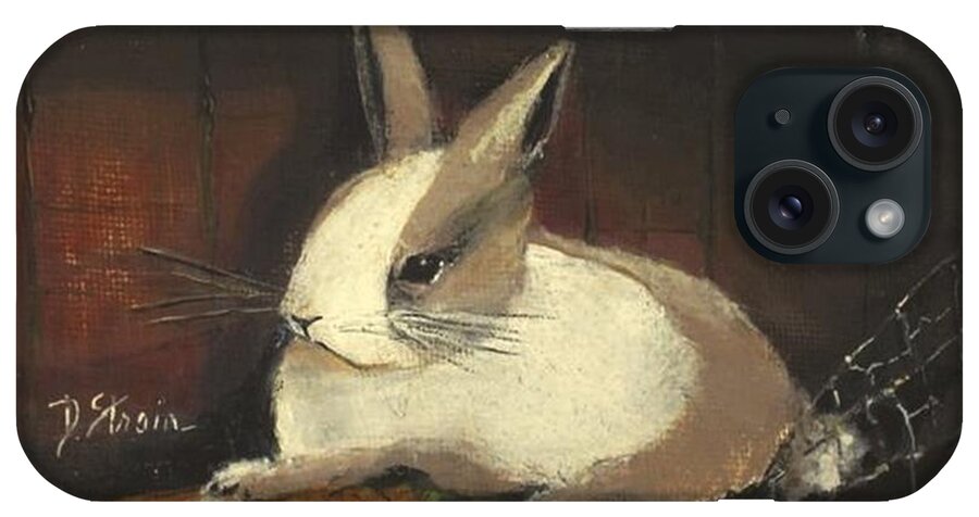 Rabbits iPhone Case featuring the painting The Dutch Rabbit by Diane Strain