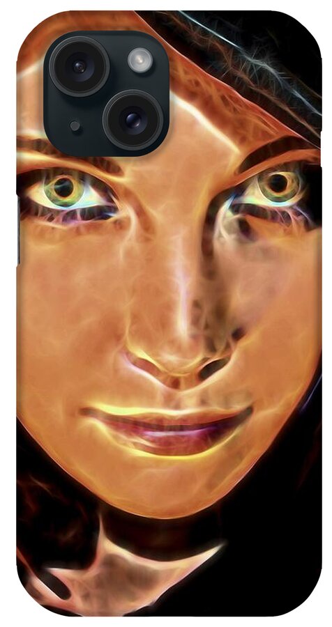 Eyes iPhone Case featuring the painting The Eyes of a Sorceress by Jon Volden