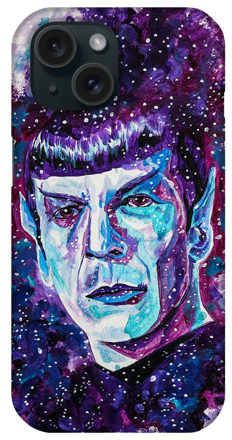 Portrait iPhone Case featuring the painting The Final Frontier by Joel Tesch