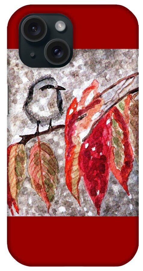 Snow iPhone Case featuring the painting The First Snow by Angela Davies