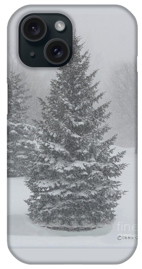 Christmas iPhone Case featuring the photograph The First Snow of Christmas by Derek O'Gorman