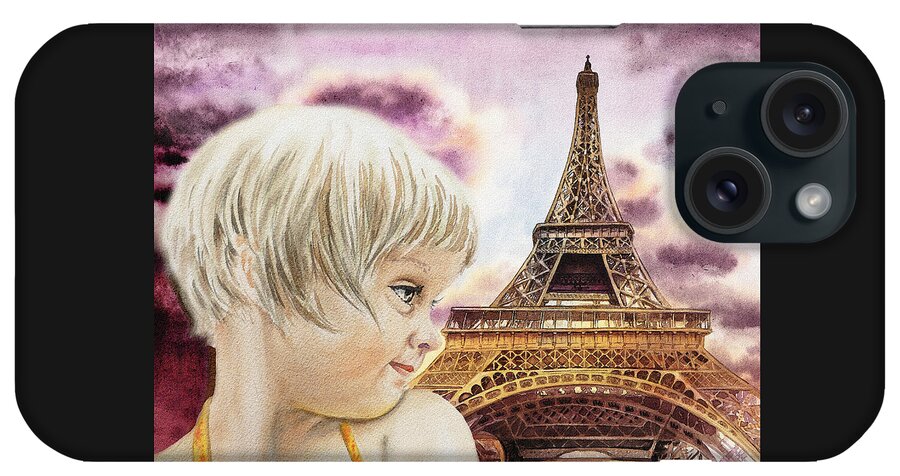 Girl iPhone Case featuring the painting The French Girl by Irina Sztukowski