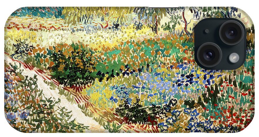 Blooming iPhone Case featuring the painting The Garden At Arles, 1888 by Vincent van Gogh