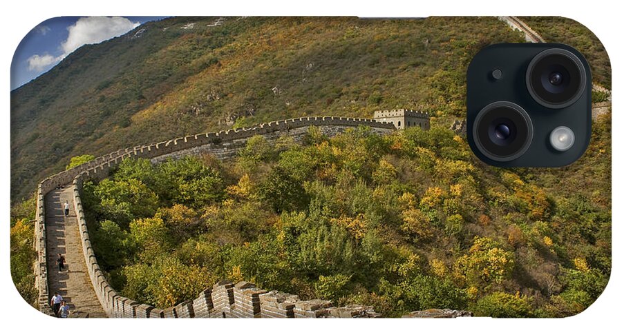 Great Wall Of China iPhone Case featuring the photograph The Great Wall Of China At Mutianyu 2 by Hany J