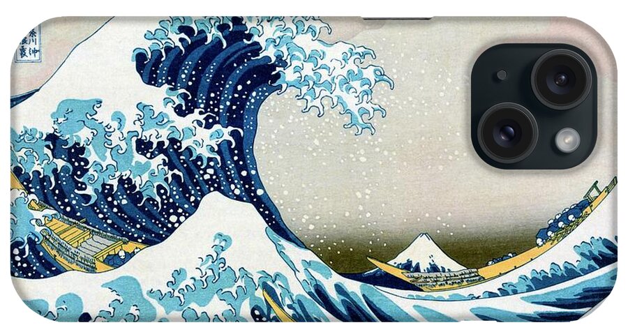 The Great Wave Off Kanagawa iPhone Case featuring the photograph The Great Wave Off Kanagawa by Library Of Congress/science Photo Library