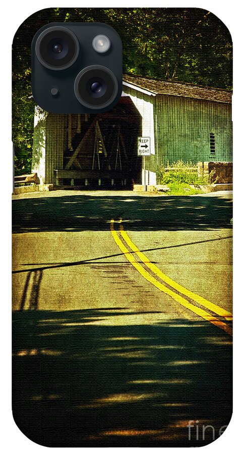 Historic iPhone Case featuring the photograph The Green Sergeants Covered Bridge by Debra Fedchin