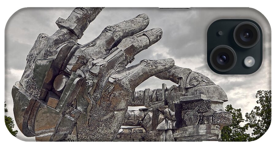 City Center iPhone Case featuring the photograph The Handshake Gunther Stilling by Jerry Gammon
