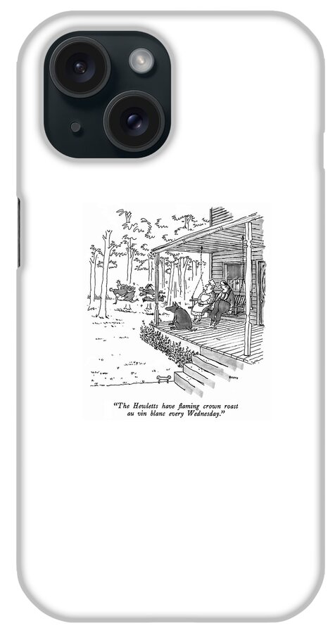 The Hewletts Have Flaming Crown Roast Au Vin iPhone Case