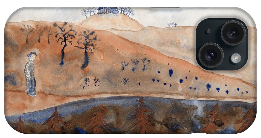 Jim Taylor iPhone Case featuring the painting The House On The Hill 8 by Jim Taylor