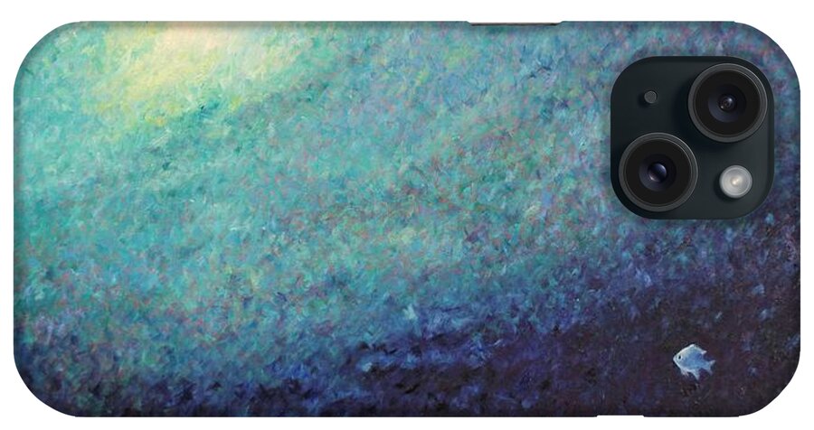 Fish iPhone Case featuring the painting The illusion of one by Daniel W Green