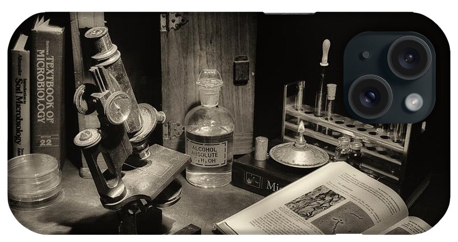 Microscope iPhone Case featuring the photograph The Laboratory by Mark Fuller