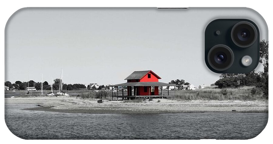 Grass Island iPhone Case featuring the photograph The Little Red House by Catie Canetti