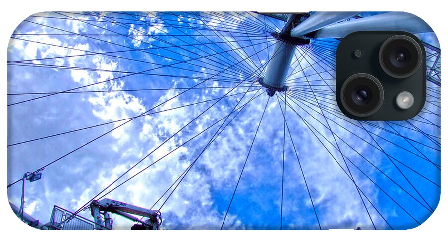 The London Eye iPhone Case featuring the digital art The London Eye by Andrew Middleton