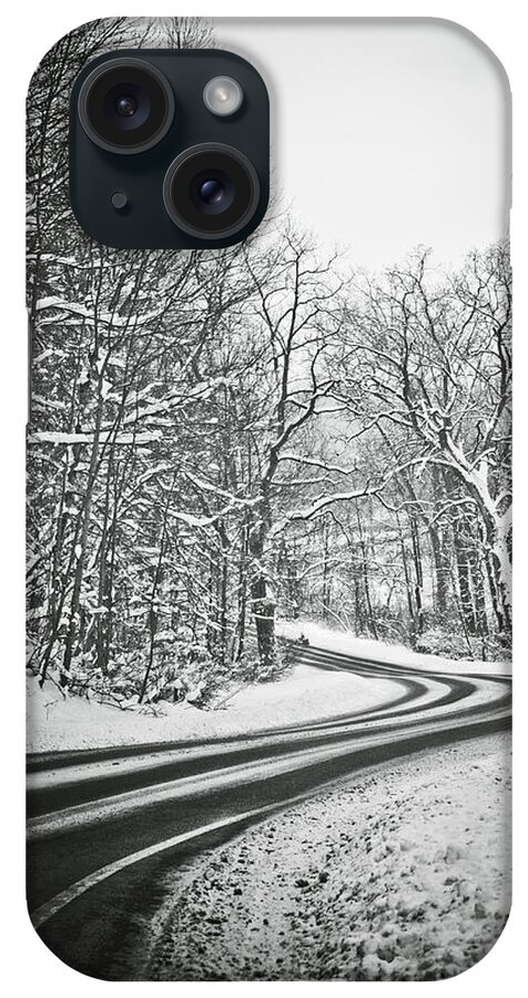 Winter iPhone Case featuring the photograph The Long Road of Winter by Sara Frank
