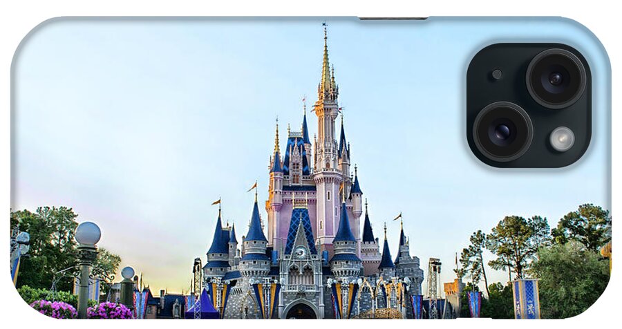 Magic Kingdom iPhone Case featuring the photograph The Magic Kingdom Castle On A Beautiful Summer Day Horizontal by Thomas Woolworth