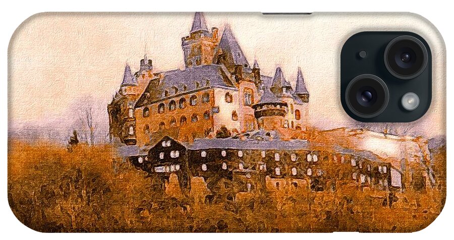 Medieval iPhone Case featuring the painting The Medieval Castle of Wernigerode by Susan Maxwell Schmidt