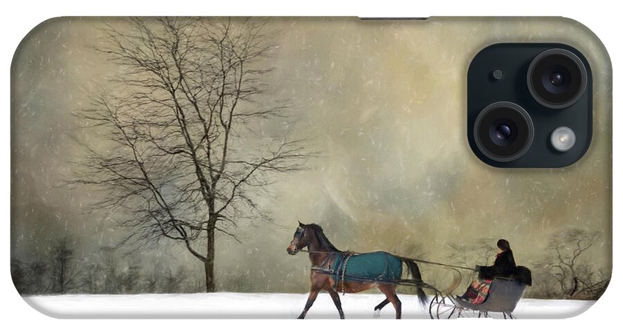 Horse iPhone Case featuring the photograph The Merry Trotter by Robin-Lee Vieira