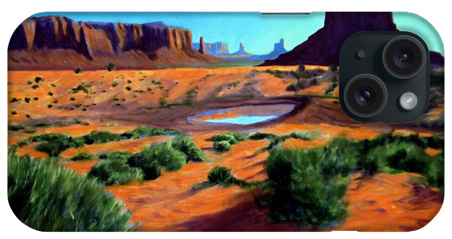 Landscape Paintings iPhone Case featuring the painting The Mitten by David Zimmerman