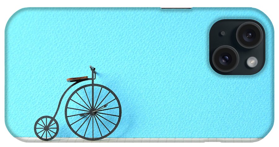 Paper Craft iPhone Case featuring the photograph The Model Of The Bicycle Made Of The by Yagi Studio