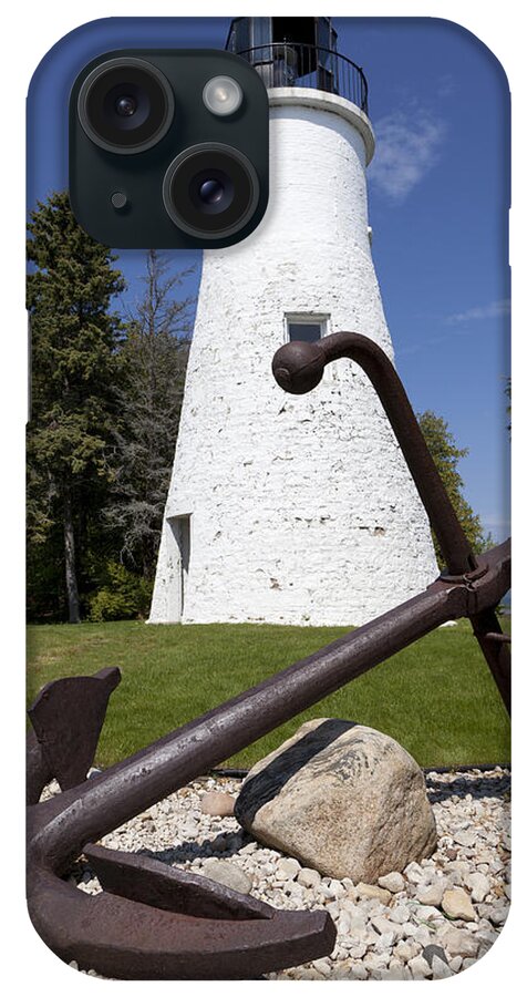 Alpena iPhone Case featuring the photograph The Old Presque Isle Lighthouse by Hal Horwitz