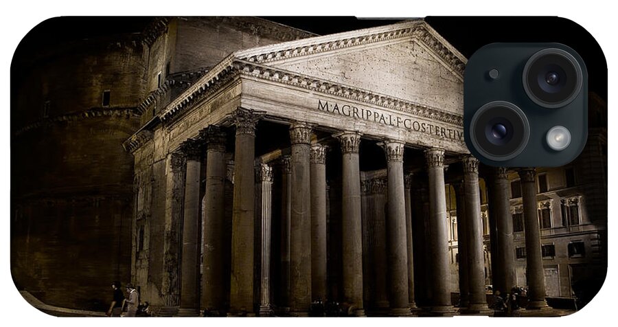 Pantheon iPhone Case featuring the photograph The Pantheon at night by Weston Westmoreland