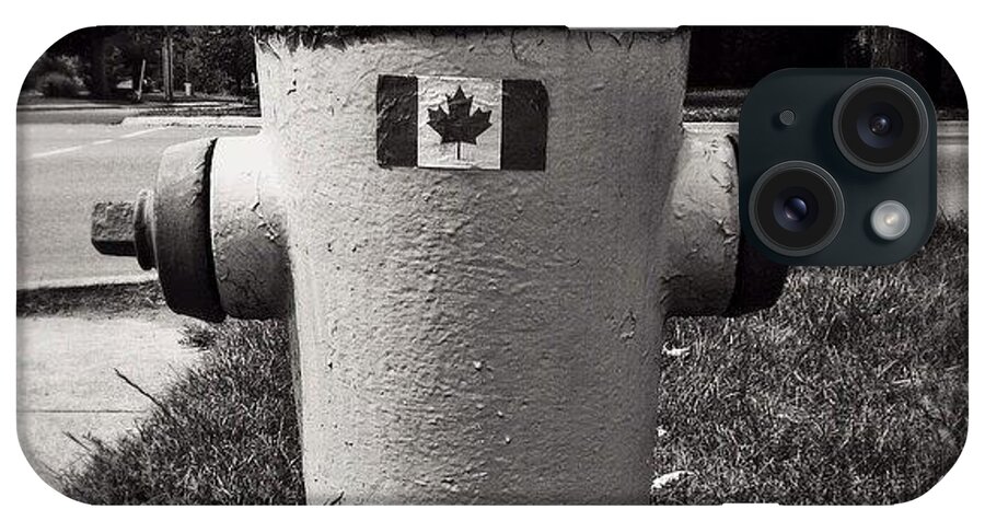 Canada iPhone Case featuring the photograph The Patriotic Fire Hydrant! by Eduardo Tavares