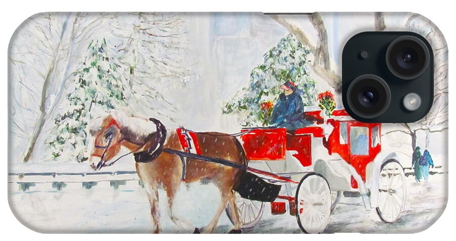 Horse iPhone Case featuring the painting The Quiet Ride by Beth Saffer