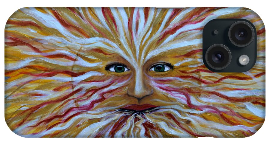 Sunshine iPhone Case featuring the painting The Radiant Sun by Leandria Goodman